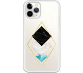 Funda compatible con iPhone 11 Pro - Rombos Marmol Dorado
