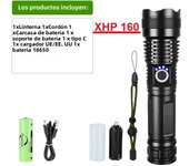 High Power LED Flashlight XHP160 Super Bright USB Rechargeable Torch 26650 Zoom Powerful Flash Lights Camping Tactical Lanterns