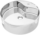 vidaXL Lavabo Redondo Moderno Agujero Grifo Desagüe Cerámica Lavamanos Color Blanco,  Negro,  Dorado y mas