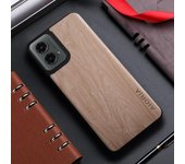 Case for Motorola G Power Stylus Play 2024 funda bamboo wood pattern Leather back cover for Moto Edge 50 pro x50 Ultra case capa