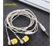 1pc Wired Earphone Stereo In-Ear 3.5mm Nylon Weave Cable Earphone Headset For Laptop Smartphone Gifts Headphones