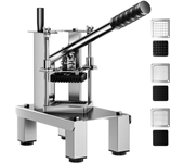 MAGIC SELECT Cortador de Patatas y Verduras de Acero Inoxidable. Corta Patatas Profesional. Máquina para Hacer Patatas Fritas con 3 Cuchillas, 7mm, 10mm y 14mm, y Base Antideslizante.