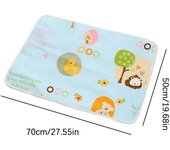 Cambiador de pañales para niños 19x27 pulgadas de Algodón Cambio de pañales Grande nuevo nasido almohadillas impermeables Piso alfombras de juego