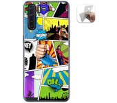 Tumundosmartphone Funda Gel Tpu para Oppo A91 diseño Comic Dibujos