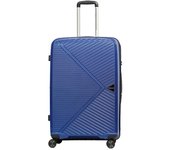 Maleta grande rígida azul expandible Tony Seul con ruedas dobles giratorias - Muy dura y resistente - Maletas Tony