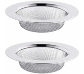 2 coladores de fregadero de acero inoxidable, filtro de drenaje de 7,5 cm, colador de fregadero, colador de fregadero, colador de fregadero de cocina