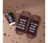 1 Pair of Mid-Calf Men's Socks, Novelty and Interesting Coffee Cup Gift Box Socks, Fashionable Style, Comfortable and Breathable, Suitable for Friends and Lovers, Party Casual Novelty Gifts for Valentine's Day, Christmas and New Year, Same Style for Me...
