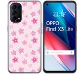 Tumundosmartphone Funda Gel Tpu para Oppo Find X3 Lite 5G diseño Flores Dibujos