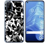 Tumundosmartphone Funda Gel Tpu para Realme 7 5G diseño Snow Camuflaje Dibujos