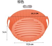 Silicone Air Fryer Baking Tray Circular Foldable Reusable Food Grade High Temperature Resistant and Easy to Clean Oven Mat