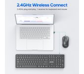 Combo de Teclado y Ratón Inalámbricos Accetel PCT242BK - Negro (Español)