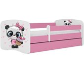 Cama 140 x 70 cm Kocot Kids com colchão BabyDreams Panda Pink
