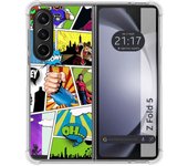 Funda Silicona para Samsung Galaxy Z Fold 5 5G diseño Comic Dibujos