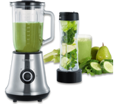 SEVERIN - Batidora de Vaso + Smoothie Mix & Go SM 3737 - 1 L 600 W Acero Inox