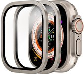 Metal Bumper+Tempered Glass For Apple Watch Ultra 49mm Accessories Screen Protector Anti-Scratch HD Full Film iWatch Ultra 49 mm
