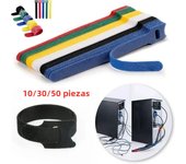 10/30/50pcs Releasable Cable Organizer Ties Mouse Earphones Wire Management Nylon Cable Ties Reusable Loop Hoop Tape Straps Tie