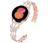 22mm Stainless Steel Band for Huawei Watch GT 42mm 46mm Metal Bling Butterfly Watch Strap for Samsung Galaxy Watch 3 45mm 46mm