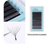 GLAMLASH 3D4D5D6D7D8D W Eyelash C/D/L/LU/M Premade Volume Fans Brown Lash Extensions Natural Soft