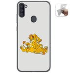 Tumundosmartphone Funda Gel Tpu para Samsung Galaxy A11 / M11 diseño Leones Dibujos