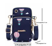 Cross-body mobile phone bag men and women general hang neck wrist pocket purse stand-up purse with one shoulder headphone bag