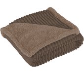Manterol - Manta plaid de sofá borreguito rayas, ideal para sofá o pie de cama, con tacto extra suave y muy cálida, perfecta para los meses de otoño e invierno.