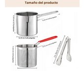 Olla De Freír Profunda With Engranadín De Acero Inoxidizable Tempura Freidora Pan Para Pollo Y Cocina