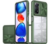 Shockproof Transparent Case for Redmi Note 12 11 11E 11S 10 10T 9 Pro Max 5G 4G Slide Metal Camera Protective Cover