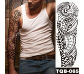 Large Full Arm Sleeve Tribal Totem Waterproof Temporary Tattoo Sticker Skull Totem Bird Wolf Tiger Fake Tatoo Body Art Men Women