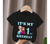 It's My 1 2 3 4 5 6 7 8 9 Years Birthday Boys Girls T shirt Frozen Elsa Anna Princess Print Cartoon Kids Clothes Baby T-Shirts