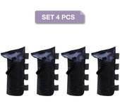 Rebecca Set de Muebles 4 Pesos para Cenador para rellene Negro Poliéster 48x22,5