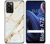 Funda Silicona para ZTE Blade A72 diseño Mármol 13 Dibujos