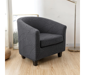 Tub Club Armchair Covers Leaves Jacquard Bar Chair Cover Solid Color Relax Single Sofa Slipcovers with Seat Cushion Cover Home