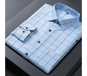 Black Stripe Slim-fit Shirt for Men - Button Down Long Sleeve Casual Business Office Clothes 5XL Plus Size Plaid Dress Shirts
