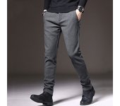 Men's Plush Thicken Winter Thermal Snow Warm Pants Comfortable Plush Fabric Trousers Straight Leg Narrow Leg Casual Pants Male
