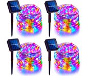 4Pack 400 LED Solar Light Outdoor Lamp String Lights For Holiday Christmas Party Waterproof Fairy Lights Garden Garland
