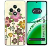 Tumundosmartphone Funda Silicona para Oppo Reno 12FS 4G / 12 FS 5G diseño Primavera En Flor Dibujos