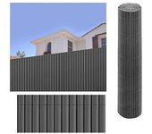 Suinga Cañizo PVC Gris Antracita Doble Cara 1x3m para Jardines y Terrazas