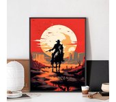 Game TV-Red-Dead-Redemption 2 Poster No Framed Kraft Club Bar Paper Vintage Poster Wall Art Painting Bedroom Study Stickers