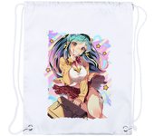 4 MOCHILAS DE CUERDAS urusei yatsura lamu lum chica ogro extraterrestre alien playa piscina picnic excursion personalizada