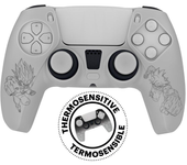Funda silicona + grips fr-tec dragon ball super silicona termocromática para mando ps5/ negra