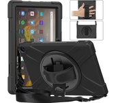 HUWEI Case For Amazon Kindle Fire HD 10 HD10 Plus 2021 10.1 inch Tablet kids Heavy Duty Rugged Shockproof Silicon Case Cover