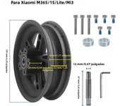 Aluminum Hub 8.5 Inch Wheel Hub for Xiaomi M365 1S Pro Pro2 Mi3 Electric Scooter Split Solid Tire Rear Hub Replacement Parts