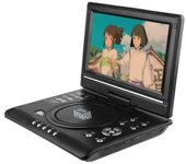 Reproductor de DVD de 9,8 pulgadas, reproductor DVD portátil HDTV ultrafino pequeño, rotación de 270 grados, LCD de pantalla ancha de 9 pulgadas, entrada AV