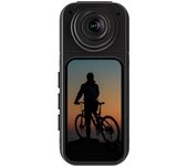 Cámara de acción pulgar, cámara de vlogging portátil de 2.7 K con ángulo de lente de 180°, pantalla IPS HD de 1.47 pulgadas, cámara corporal de montaje magnético para ciclismo, transmisión en