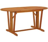Mesa de Jardín Madera Blanda de eucalipto 160x85x75 cm