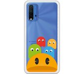 Funda compatible con Xiaomi Redmi 9T/Pocophone M3 - Comecocos y Fantasmas de Frente