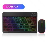 New Keyboard For Tablet Android iOS Windows Wireless Mouse Keyboard Bluetooth-compatible Rainbow Backlit Keyboard For iPad Phone