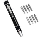 Multifunction 8 In 1 Pocket Precision Mini Screwdriver Pen Mobile phone Repair Hand Tools Kit Portable Screwdriver Set Bits