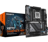 GIGABYTE AMD X870 GAMING X WIFI7 Placa Base - Compatible con CPUs AMD Ryzen 9000, 16+2+2 fases VRM, hasta 8000MHz DDR5 (OC), 1xPCIe 5.0 + 2xPCIe 4.0,