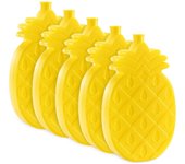 Bolsas de Hielo para loncheras (juego de 5) - Neveras portátiles para niños y niños-Bolsas técnicas reutilizables - Piña